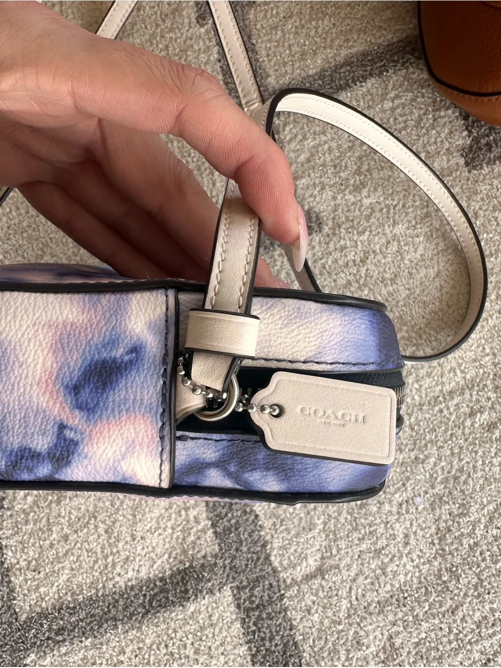 Coach Tie-Dye Crossbody in White, Blue and Pink